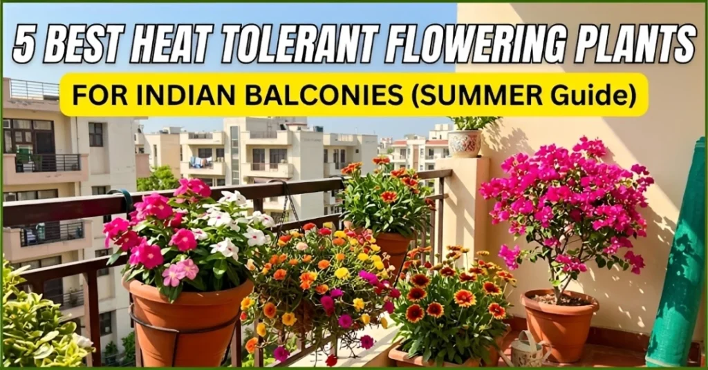 5 Best heat tolerant flowering plants India for summer balcony (2026 Guide)