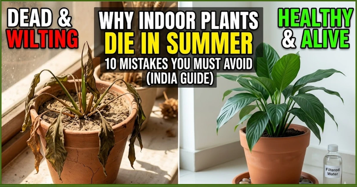 Why indoor plants die in summer? 10 mistakes & solutions (India Guide)